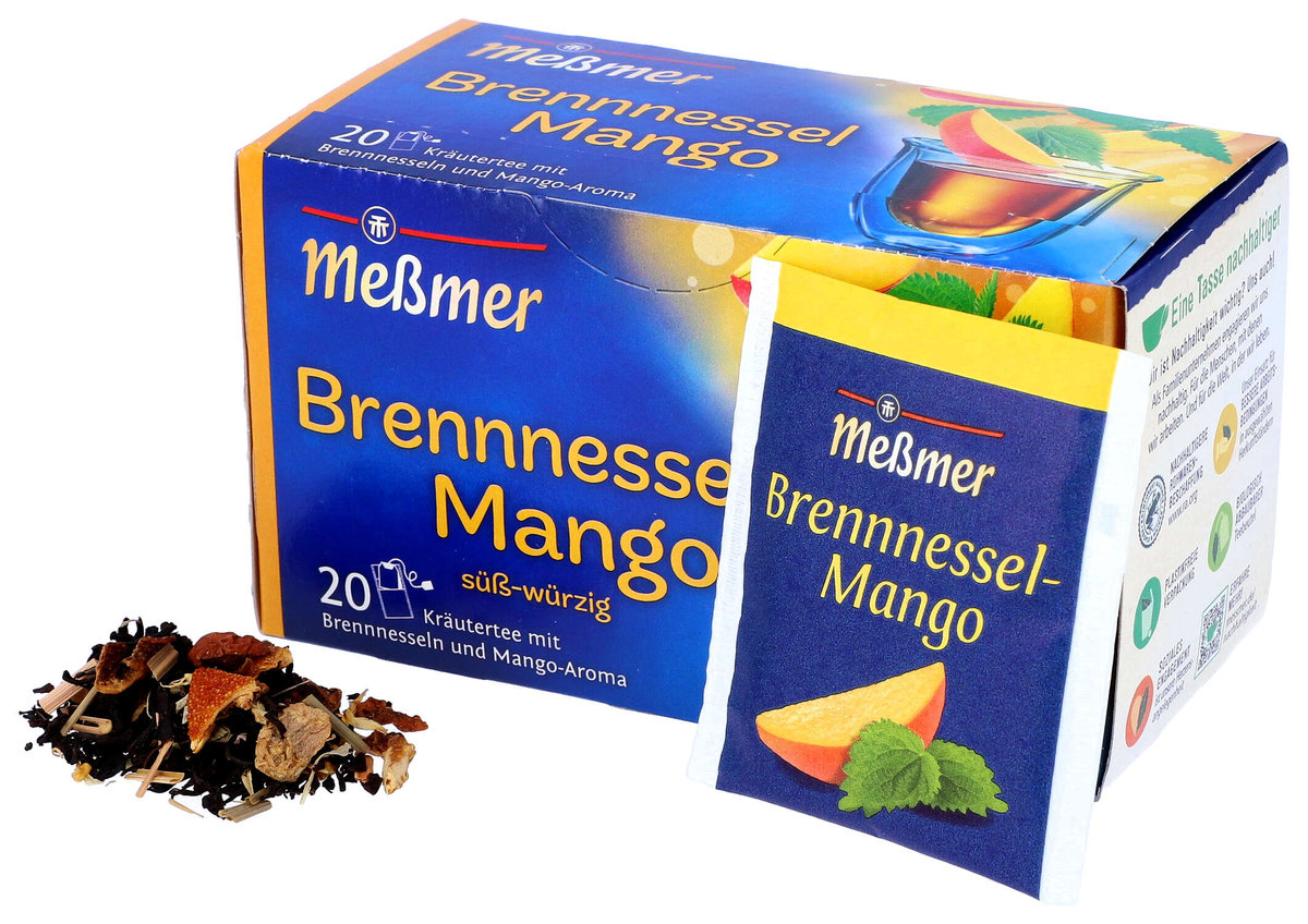 Messmer, herbata ziołowa, pokrzywa mango, 20 torebek
