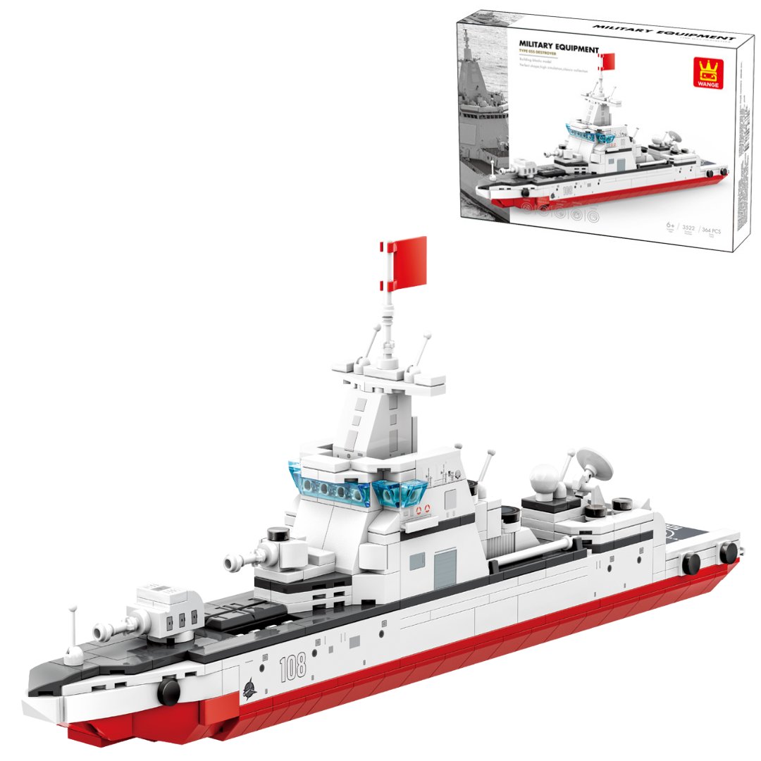 Klocki konstrukcyjne Wange 3522 - Okręt wojskowy Type 055 Destroyer, 364 elementów
