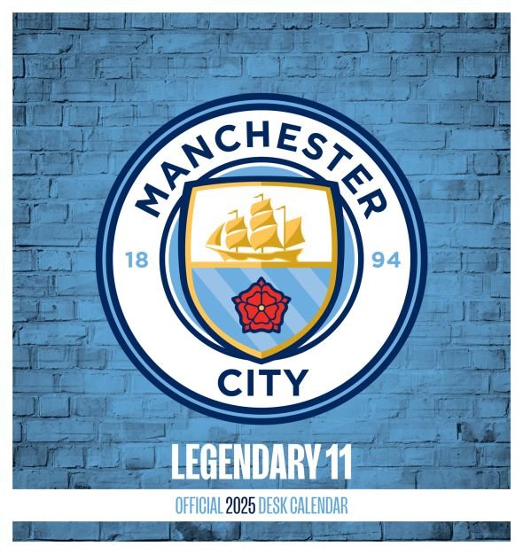 Biurkowy kalendarz 2025 Manchester City FC na spirali
