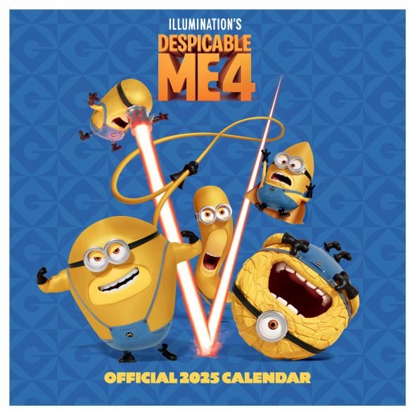 Kalendarz ścienny 2025 Gru i Minionki terminarz, organizer na ścianę