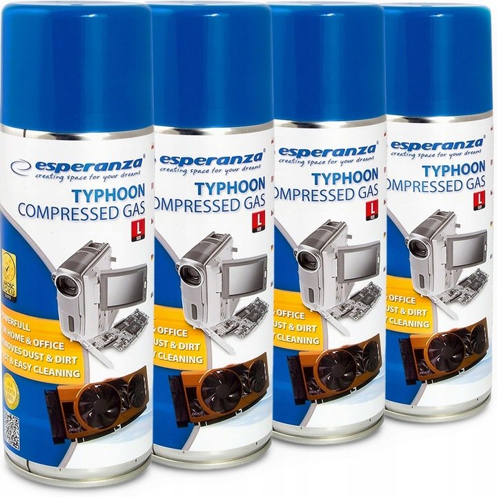 4xSprężone powietrze gaz do czyszczenia urządzeń elektronicznych 400ml