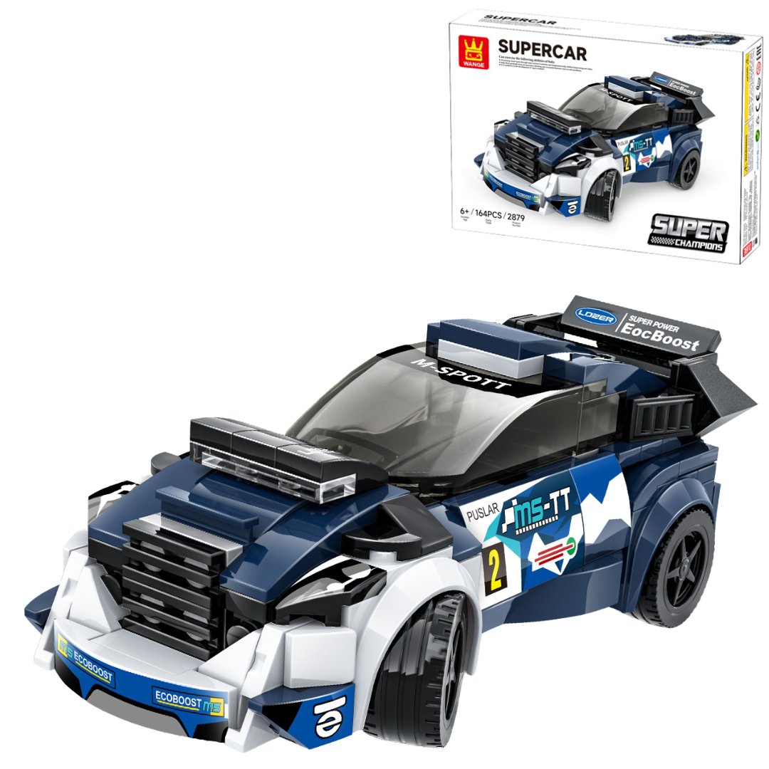 Klocki konstrukcyjne Wange 2879 - Wyścigówka Super Champions Sportwagen SPEED, 200 elementów