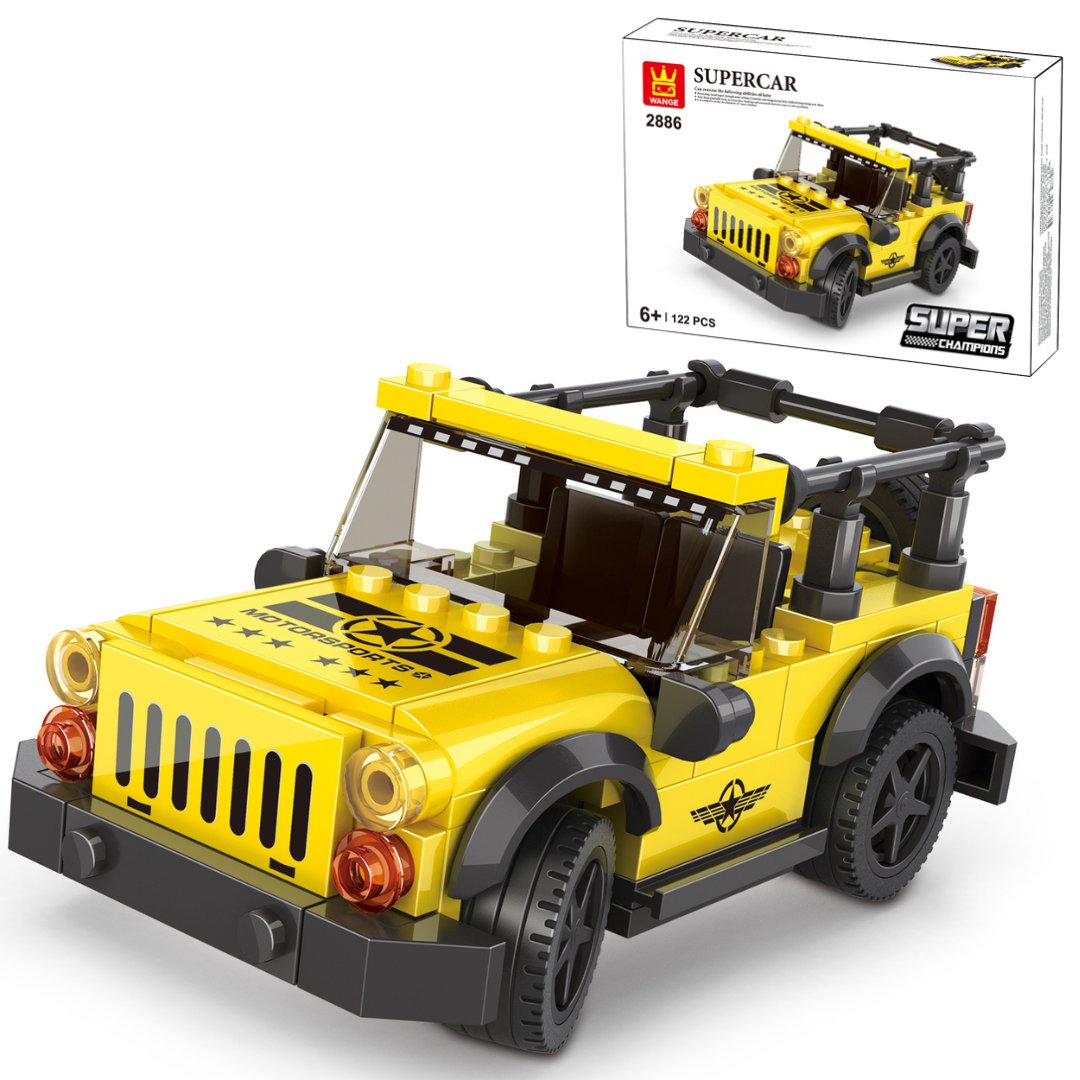 Klocki konstrukcyjne Wange 2886 - Jeep Supercar S86 Super Champions SPEED, 122 elementów