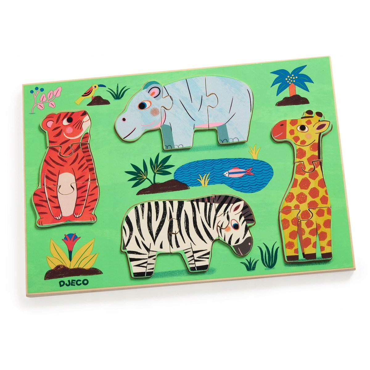 Drewniane puzzle DZIKIE ZWIERZĘTA DJ01264