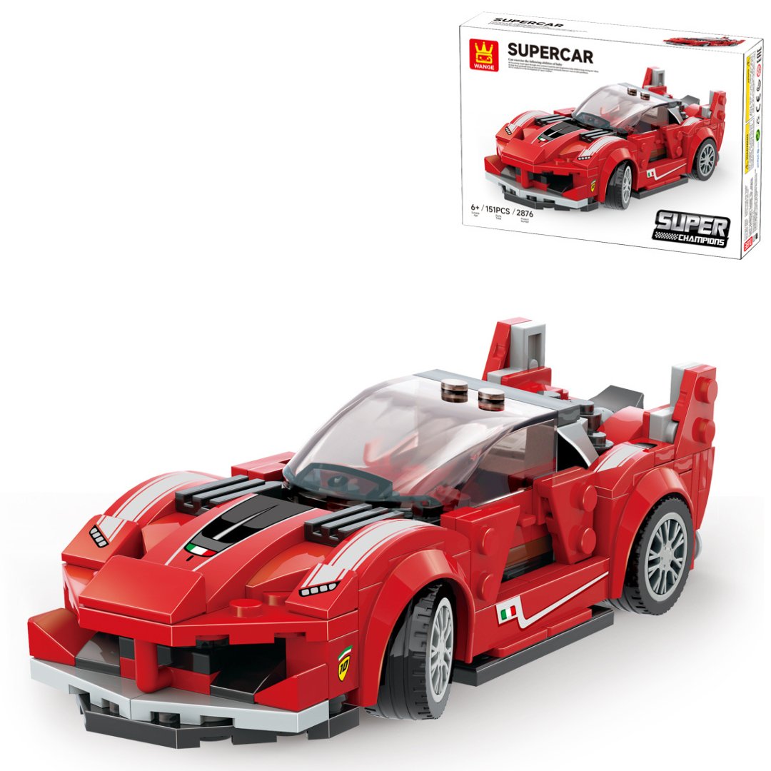 Klocki konstrukcyjne Wange 2876 - Ferrari FXX K Super Champions SPEED, 151 elementów