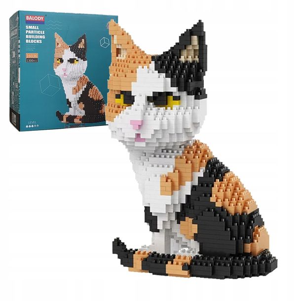 Klocki Konstrukcyjne KOTY Kot Szylkretowy 1300 elementów