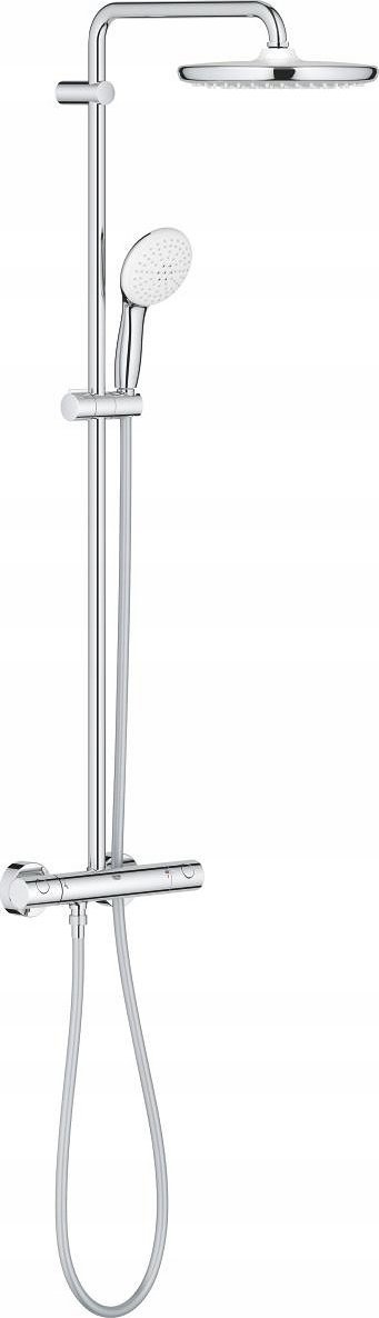 Zestaw prysznicowy Grohe Grohe system prysznicowy z termostatem do montażu ściennego Tempesta System chrom 26670001