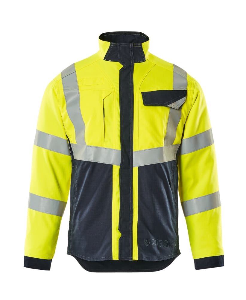 KURTKA MASCOT MULTISAFE BIEL 13809-216; ŻÓŁTY HI-VIS/CIEMNY GRANAT