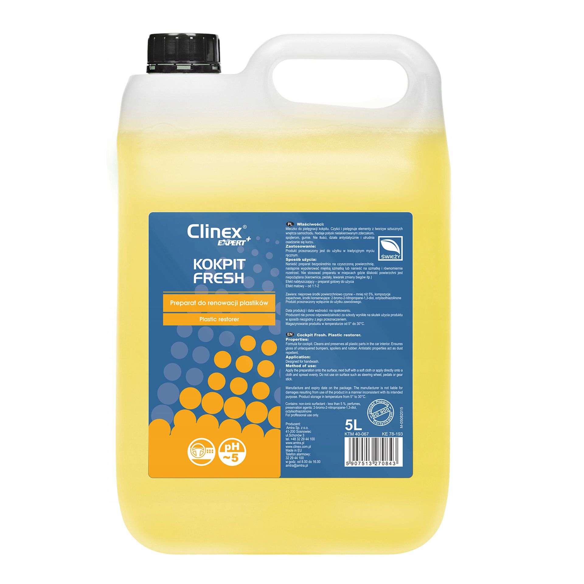 Mleczko Do Kokpitu Clinex Expert+ Kokpit Fresh 5L