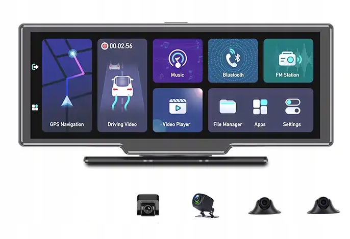Samochodowy rejestrator jazdy Nawigacja Gps WiFi Kamera cofania do auta 360