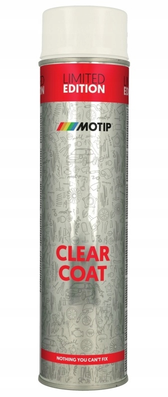 Lakier Akrylowy Bezbarwny Spray Motip 600ML Klar Połysk