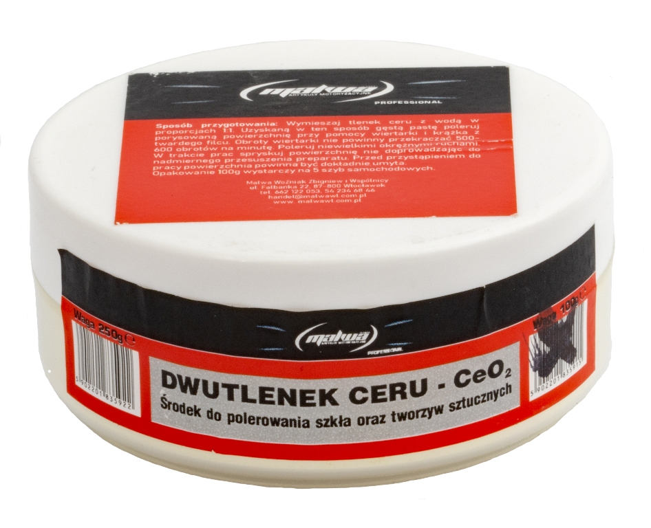 Dwutlenek ceru pasta do polerowania szyb szkła