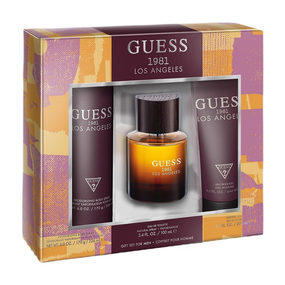 SET GUESS 1981 Los Angeles EDT spray 100ml + BODY LOTION 200ml + DEO spray 226ml