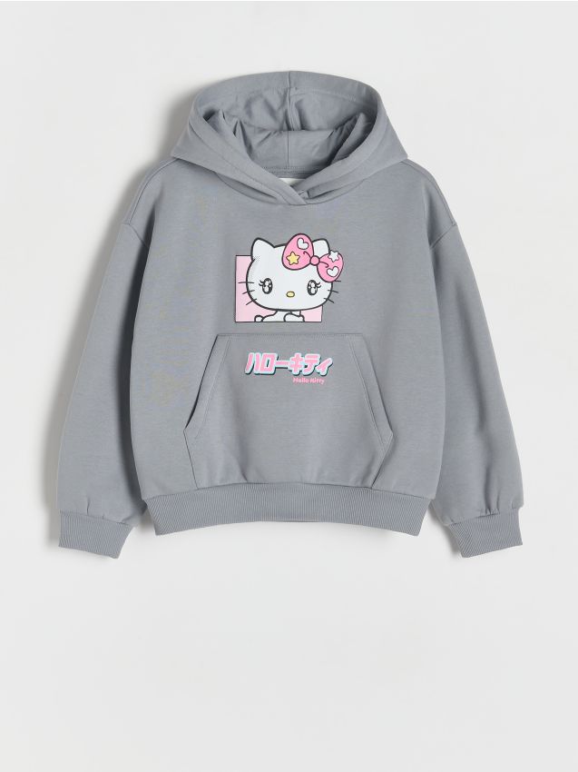 Reserved - Bluza Hello Kitty - ciemnoszary