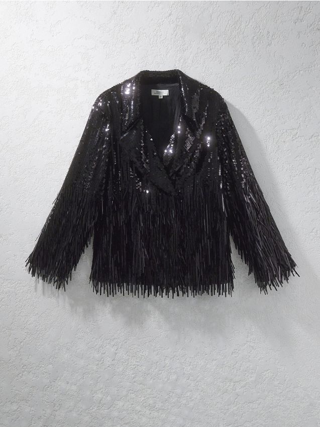 Reserved - Połyskująca marynarka z cekinami - czarny