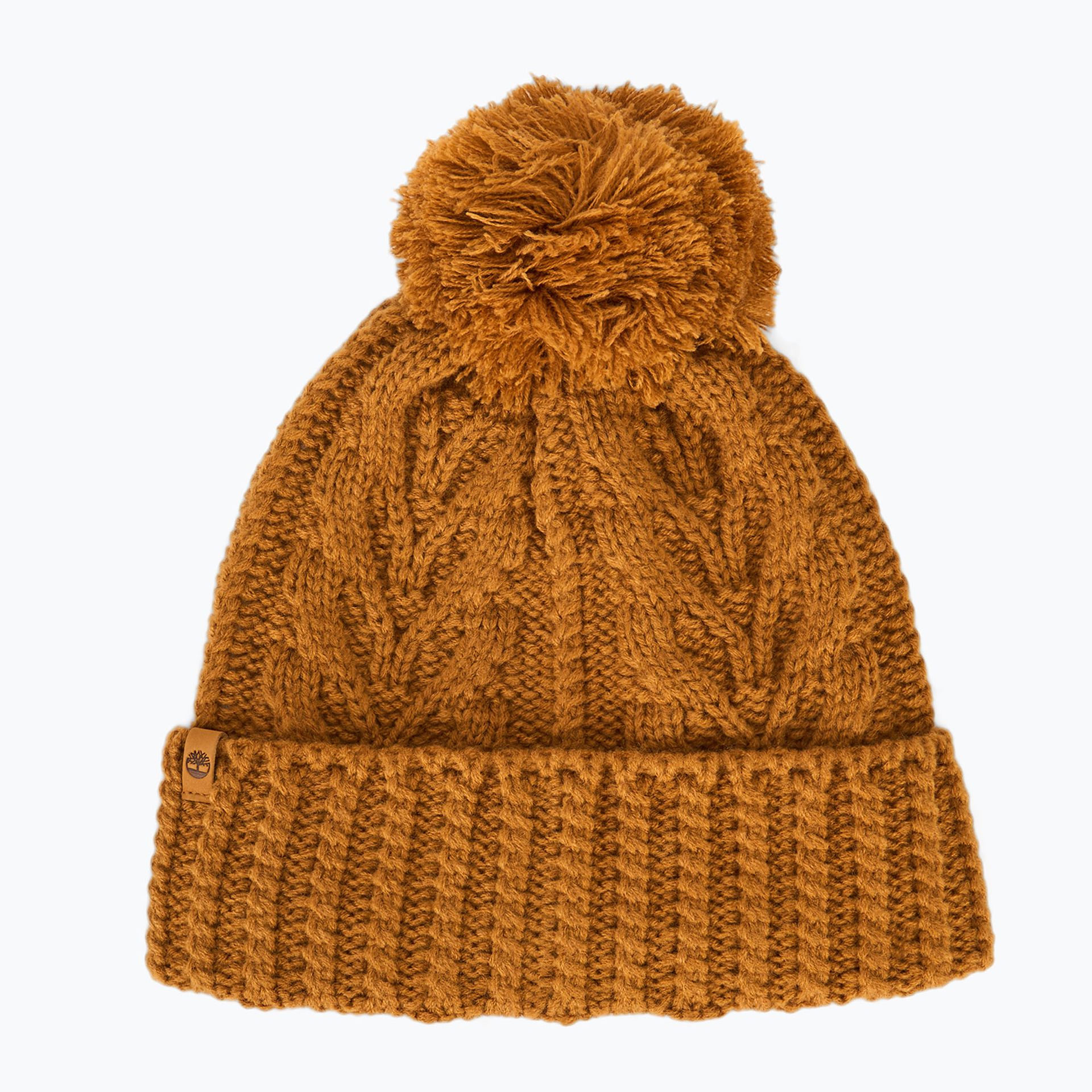 Czapka zimowa damska Timberland Cable Premium Pom Beanie wheat WYSYŁKA W 24H 30 DNI NA ZWROT