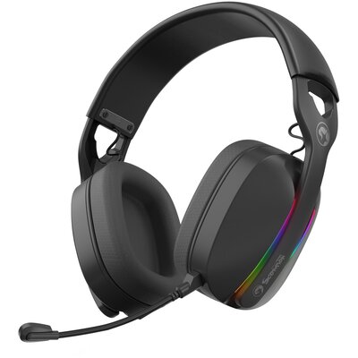 Marvo Pulz 70W, słuchawki, regulacja głośności, czarna, PS4, PS5, Xbox One, PC