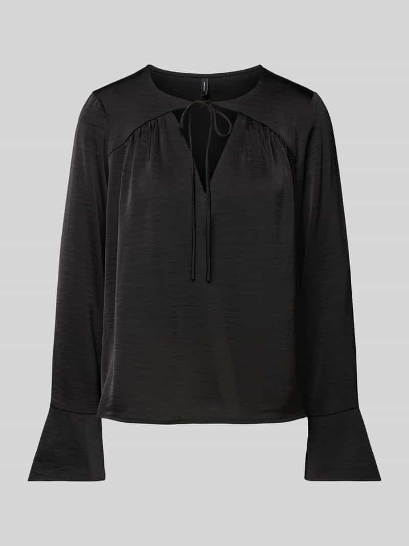 Bluzka o kroju regular fit z rozkloszowanymi mankietami model ‘MARY’