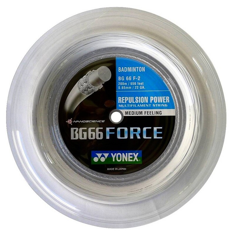 Naciąg rakiety do badmintona Yonex BG66 Force (0.65 mm) - 200 m