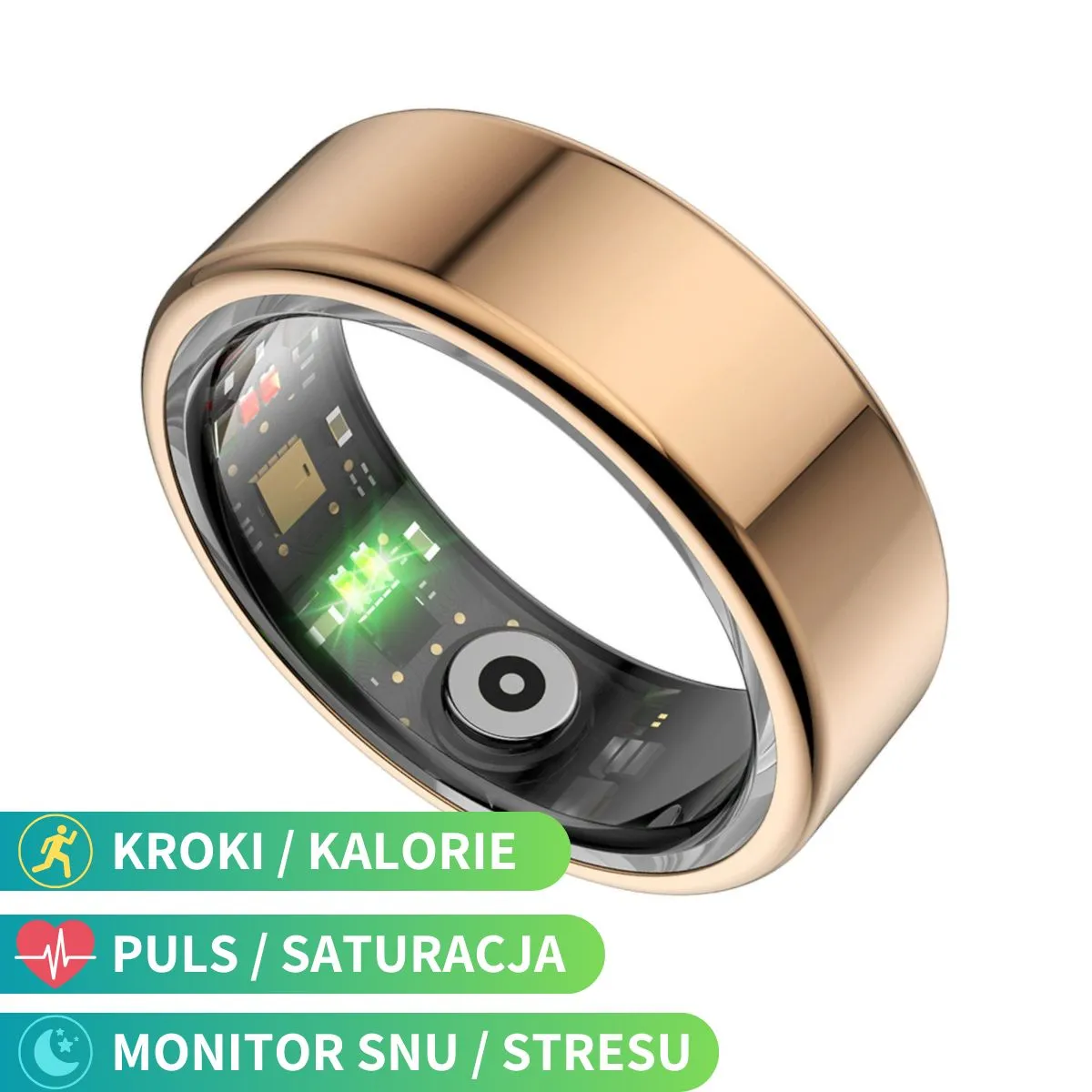 Rubicon smartring R02 złoty r. 14 (S7) inteligentny pierścień SMARUB318