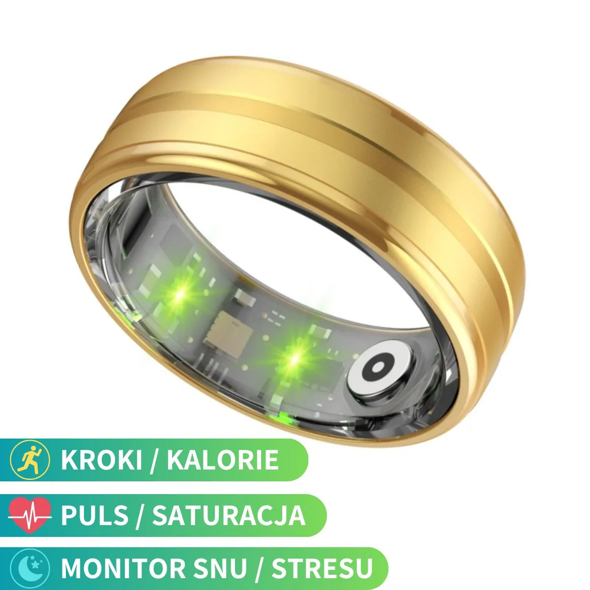 Rubicon smartring R06 złoty r.20 (S9) inteligentny pierścień SMARUB322