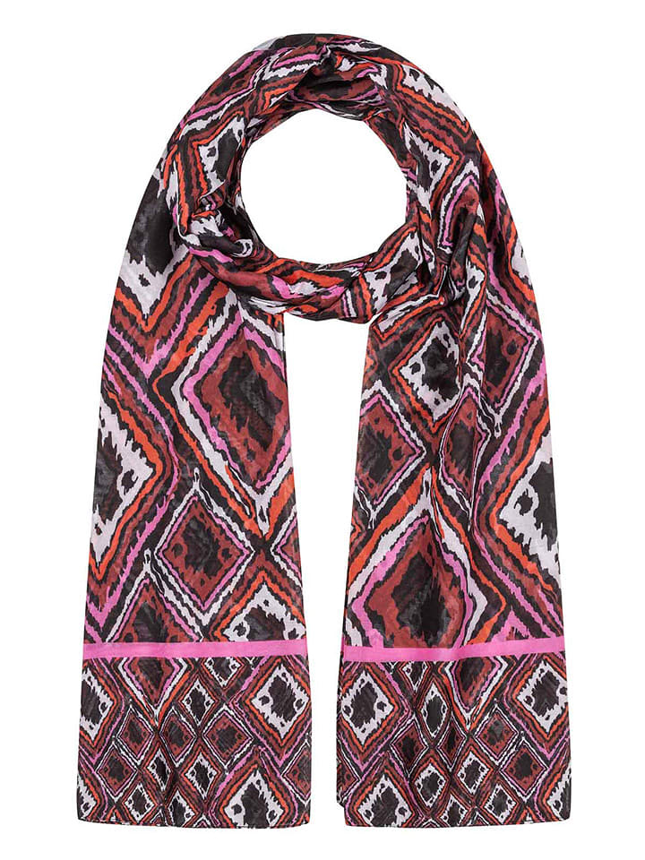 More & More Szal w kolorze czarno-różowym