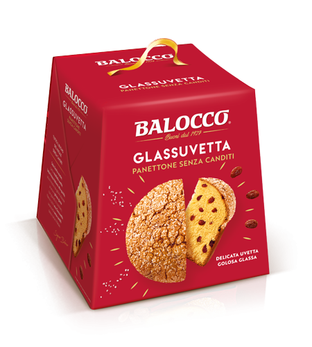Balocco Panettone Glassuvetta - włoska babka z rodzynkami (750 g)