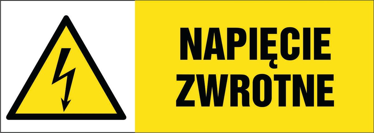 Naklejka pozioma: Napięcie zwrotne 21x60cm