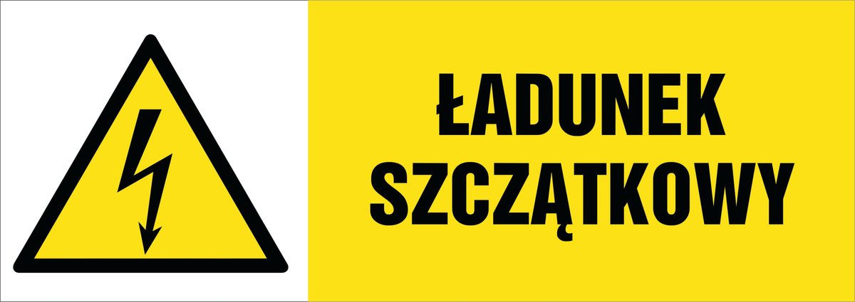 Naklejka pozioma: Ładunek szczątkowy 21x60cm