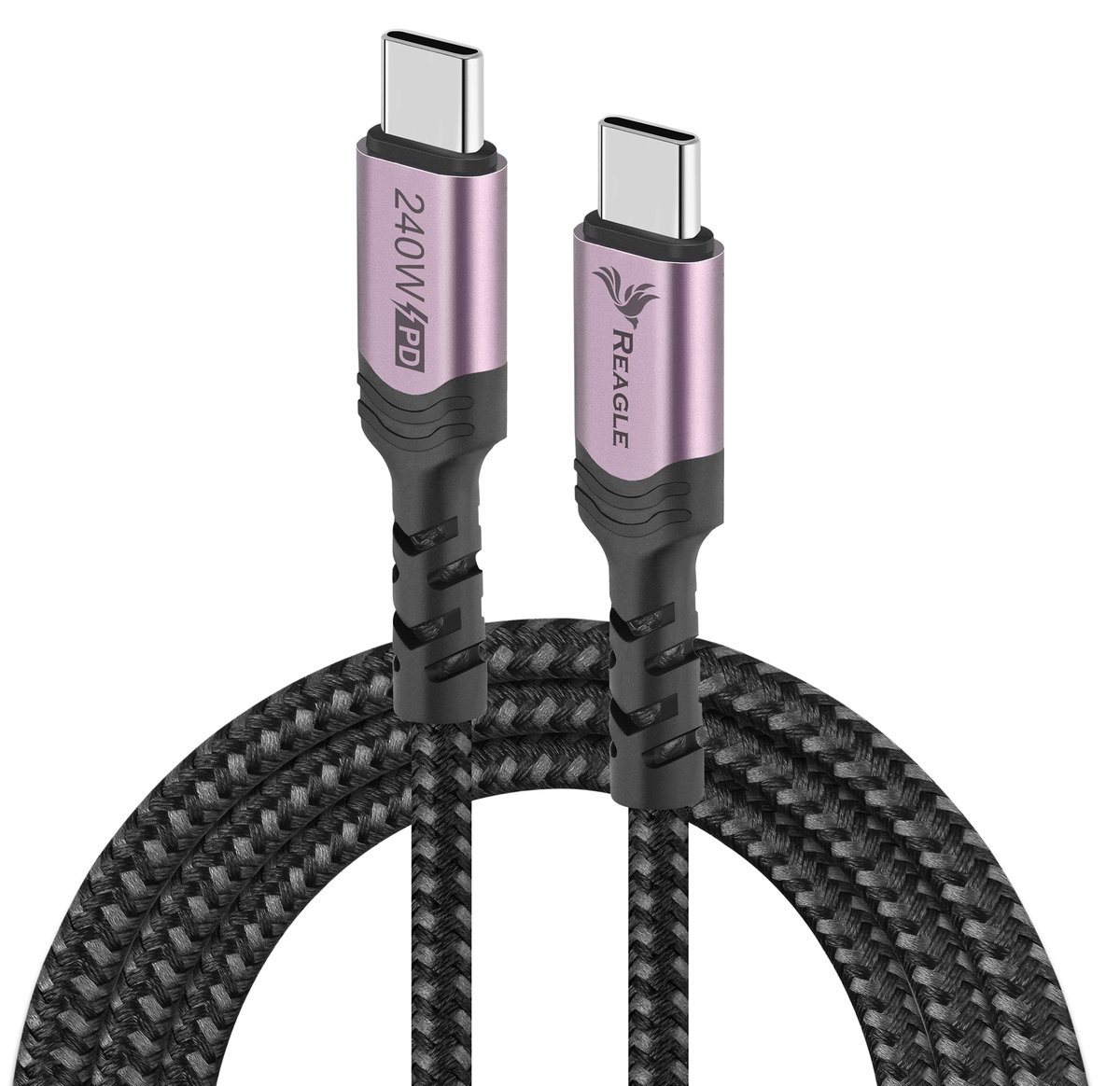 REAGLE Kabel USB C PD 240W 5A do iPhone 15 16, MacBook Pro Air QC 4.0 1M