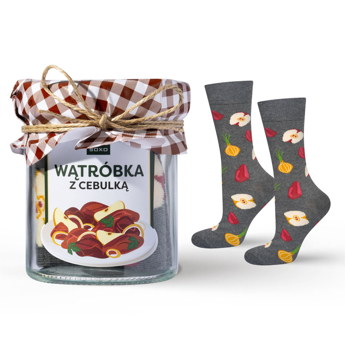 Skarpetki męskie SOXO wątróbka w słoiku-40–45