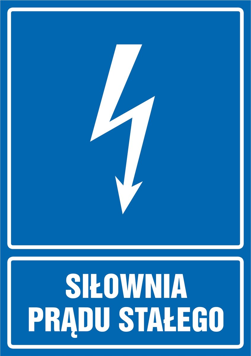 Naklejka Siłownia prądu stałego 30x42cm