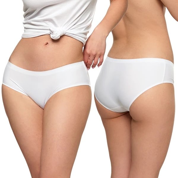 MORAJ Szorty Majtki Białe Wykończone Laserowo S