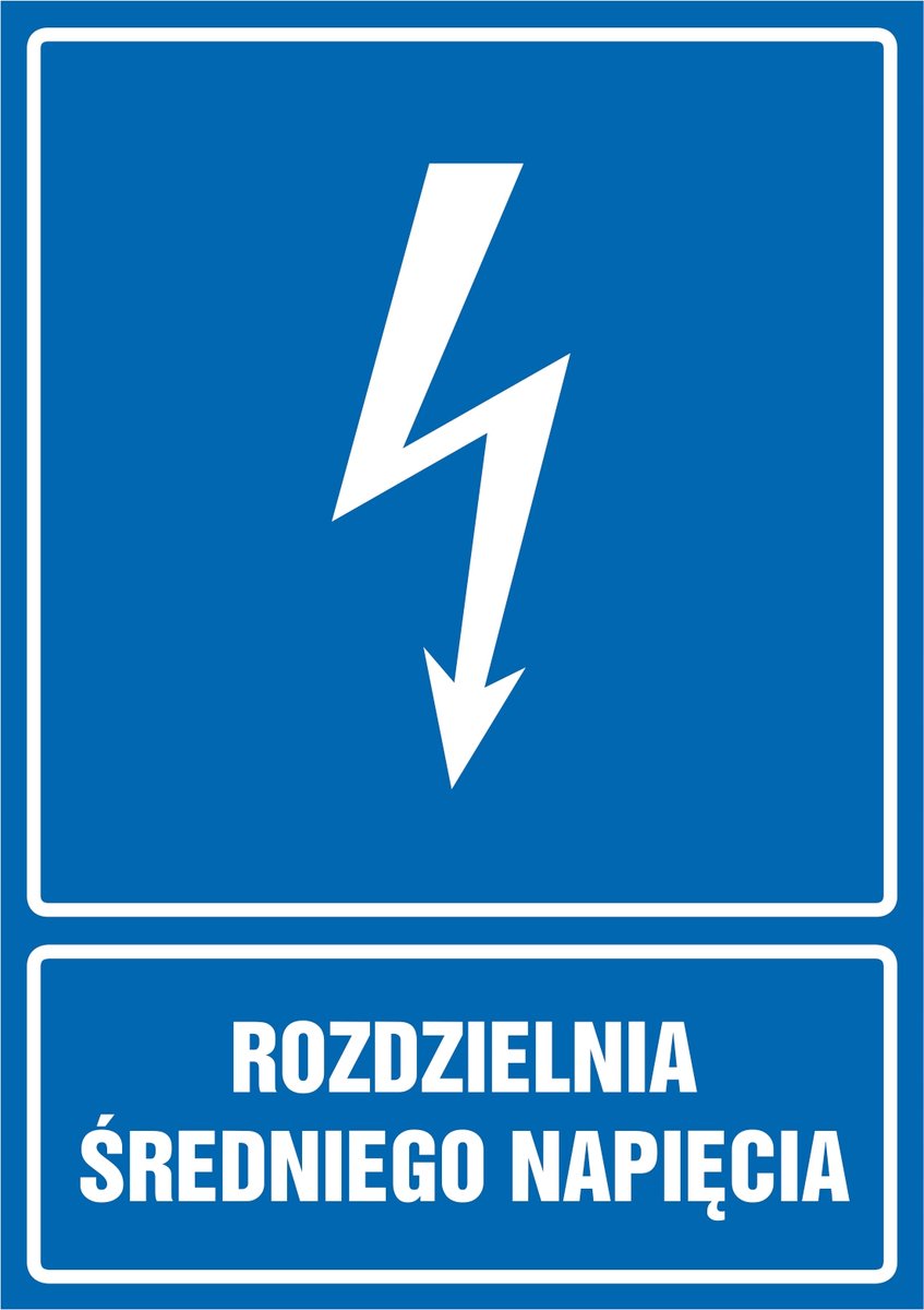 Tabliczka Rozdzielnia średniego napięcia 30x42cm PCV 3mm