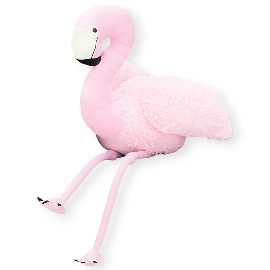 Wielki ptak flaming pluszowy różowy 150 cm