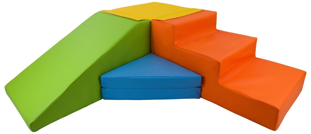 komplet 4 dużych klocków piankowych do zabawy,żłobków,przedszkoli, dziecko (żółty, zielony, niebieski, pomarańcz)