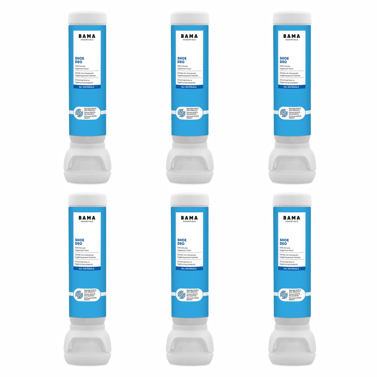 Odświeżacz, dezodorant do butów Bama Shoe Deo - Zesatw 6 x 100 ml