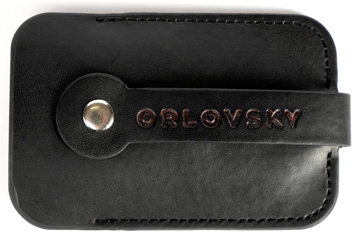 Czarne skórzane etui na klucze kluczówka pokrowiec ORLOVSKY pojemny wygodny