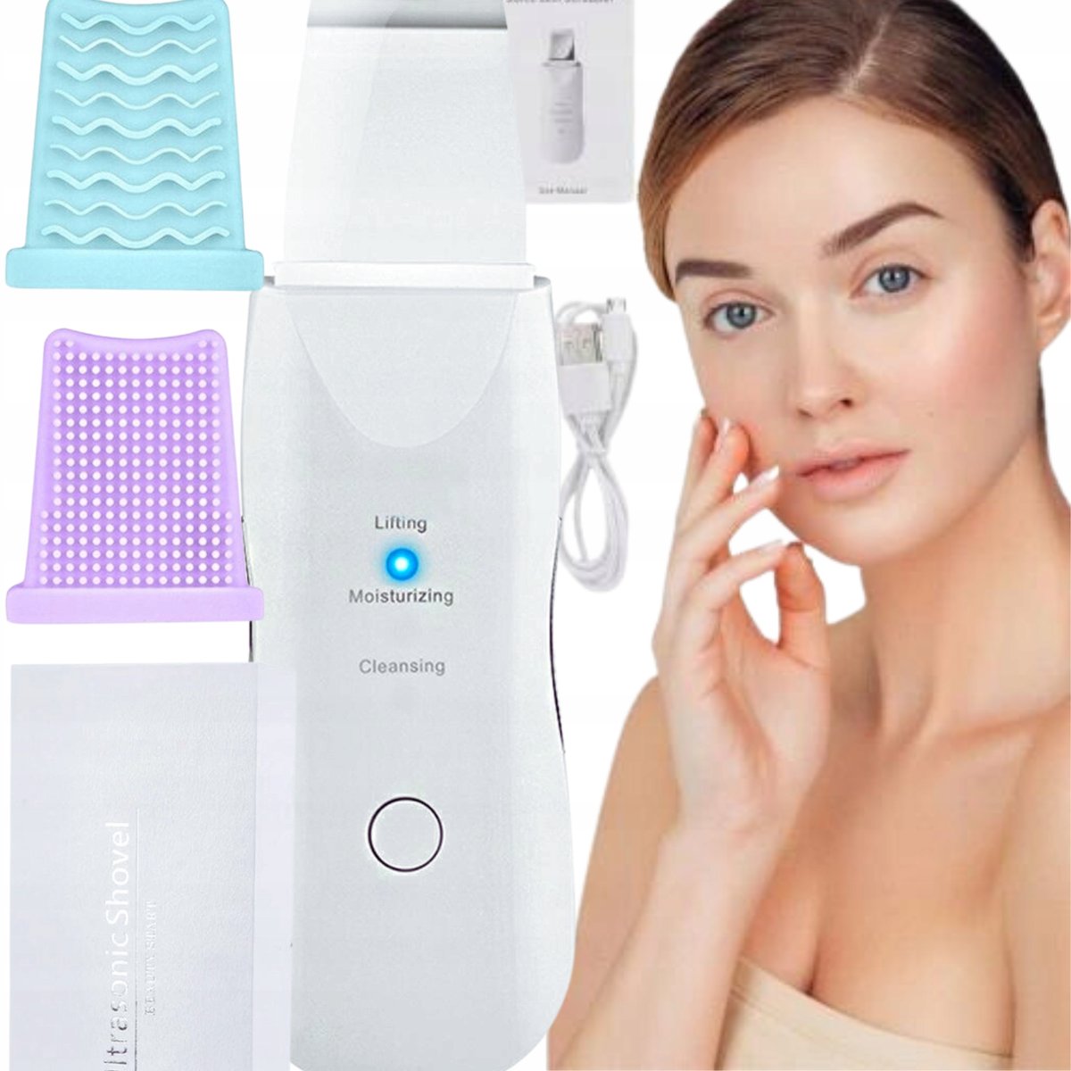 PEELING KAWITACYJNY URZĄDZENIE 5W1 ZESTAW TWARZY