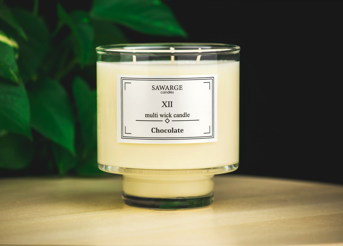 Świeca Zapachowa Sojowa No12 / Czekolada 450g/50h/Sawarge Candles