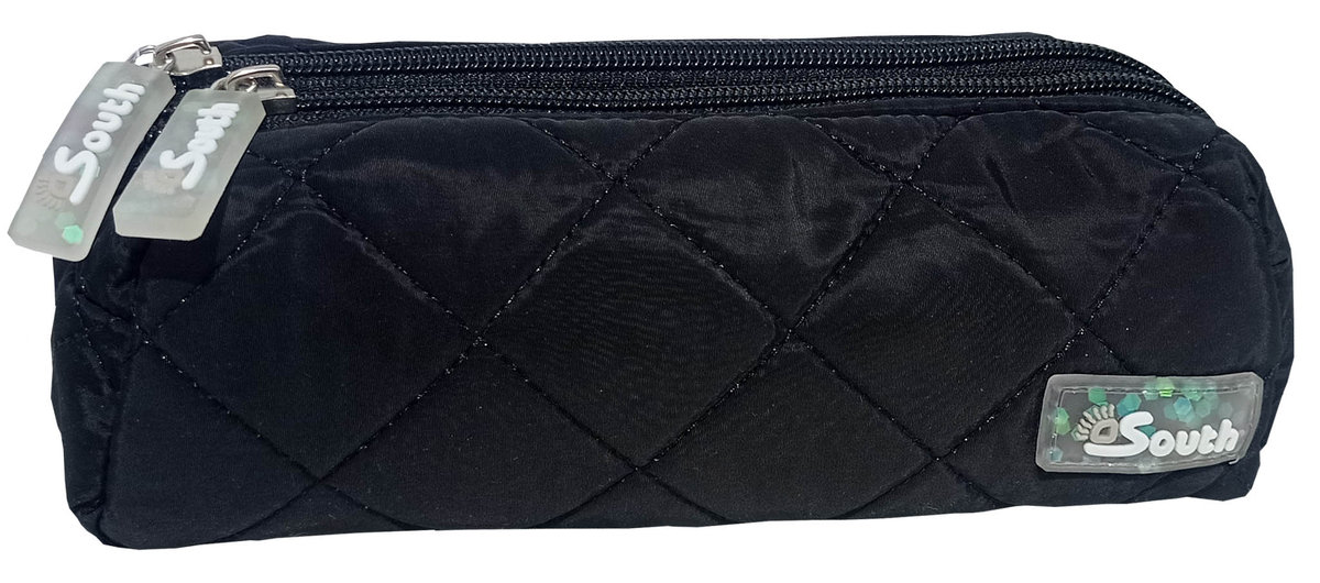 Piórnik SOUTH, czarny, pikowany SO-1198