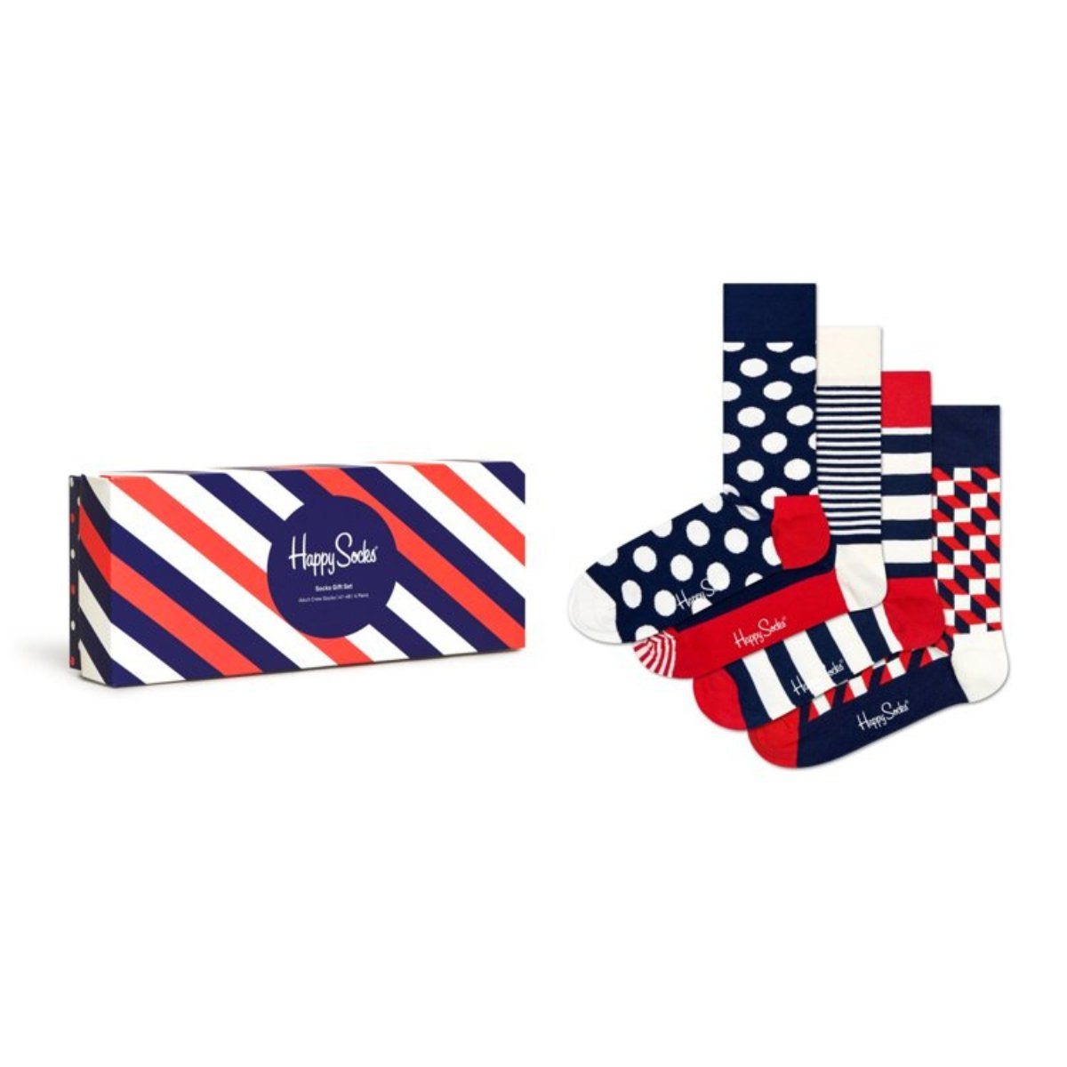 Skarpetki Happy Socks Classic Navy Giftbox 4-pack - XBDO09-6002-41-46