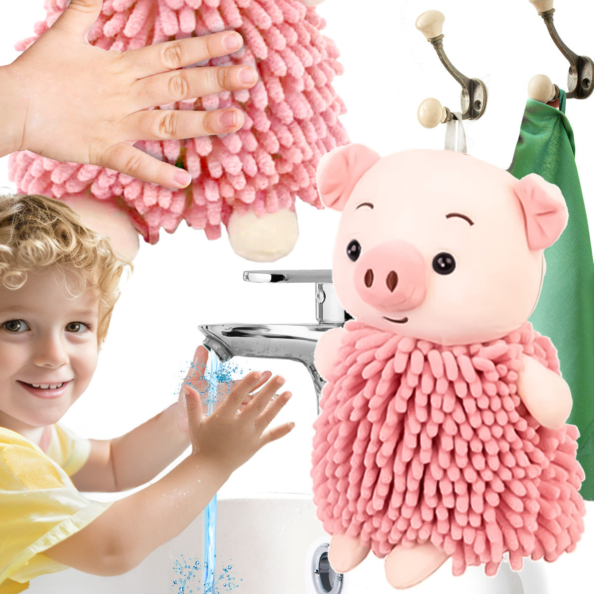 RĘCZNIK DLA DZIECI DO RĄK BUZI DO PRZEDSZKOLA ŻŁOBKA 28X18 MAŁY RĘCZNICZEK