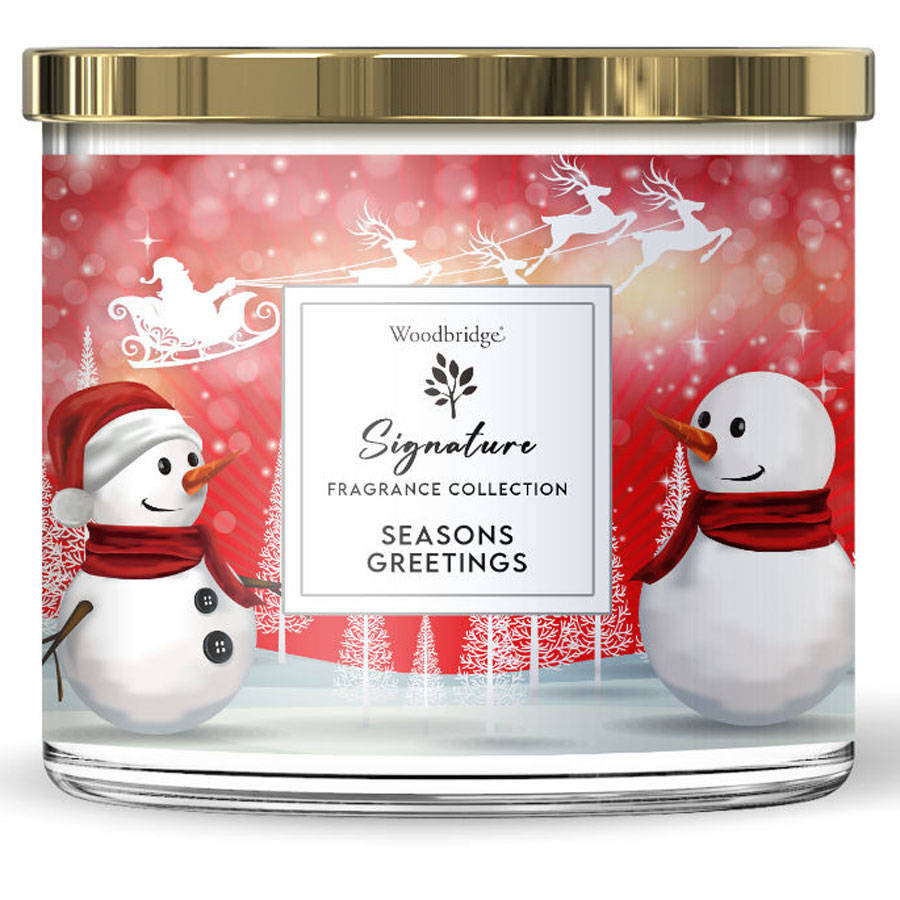 Świeca zapachowa świąteczna 3 knoty Seasons Greetings Woodbridge 410 g