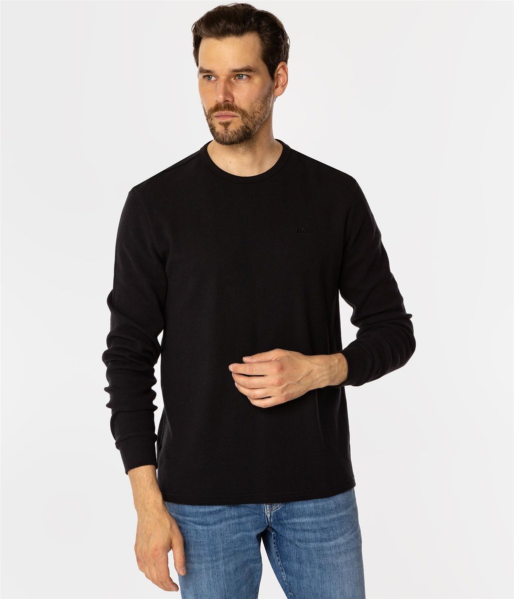 Longsleeve męski WAFFLE 1028 CAVIAR-XXL