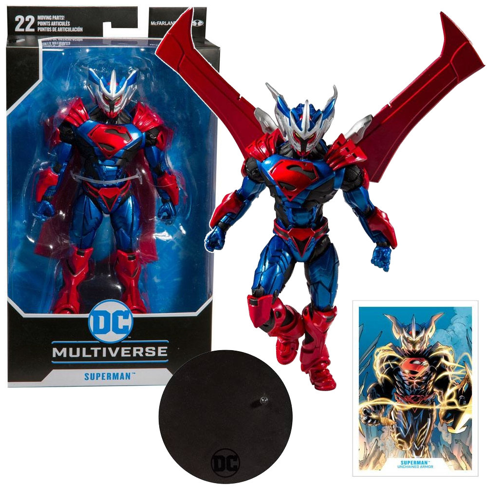 FIGURKA SUPERMAN UNCHAINED ARMOR DC MCFARLANE 18CM ORYGINALNA KOLEKCJONERSKA