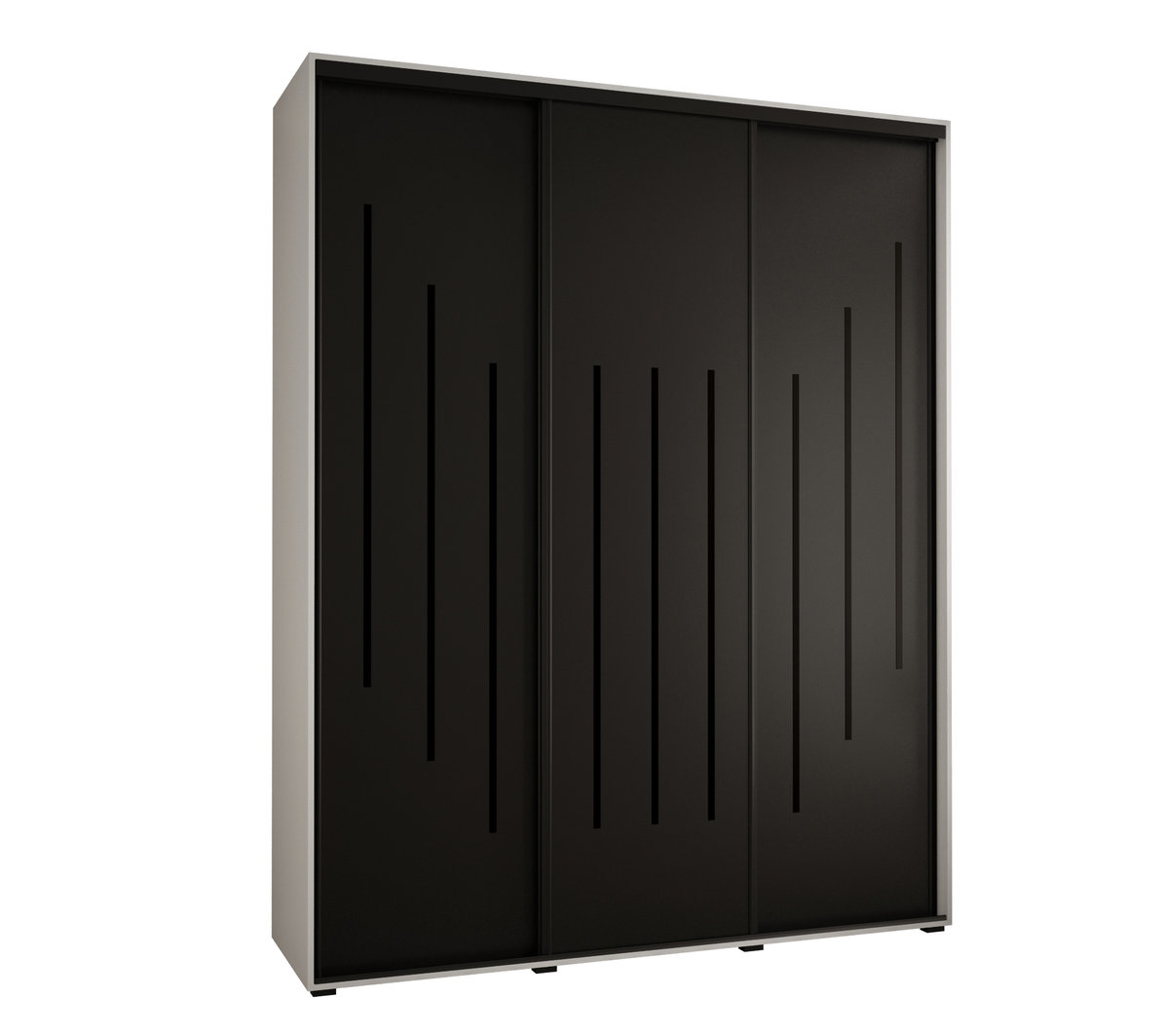 Szafa przesuwna wysoka Davos 8 200 gł. 45 biały + czarny + czarny