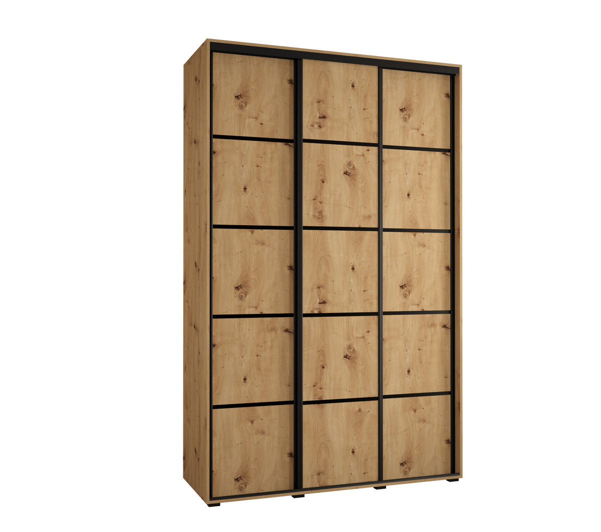 Szafa przesuwna wysoka Davos 4 160 gł. 45 artisan + artisan + czarny