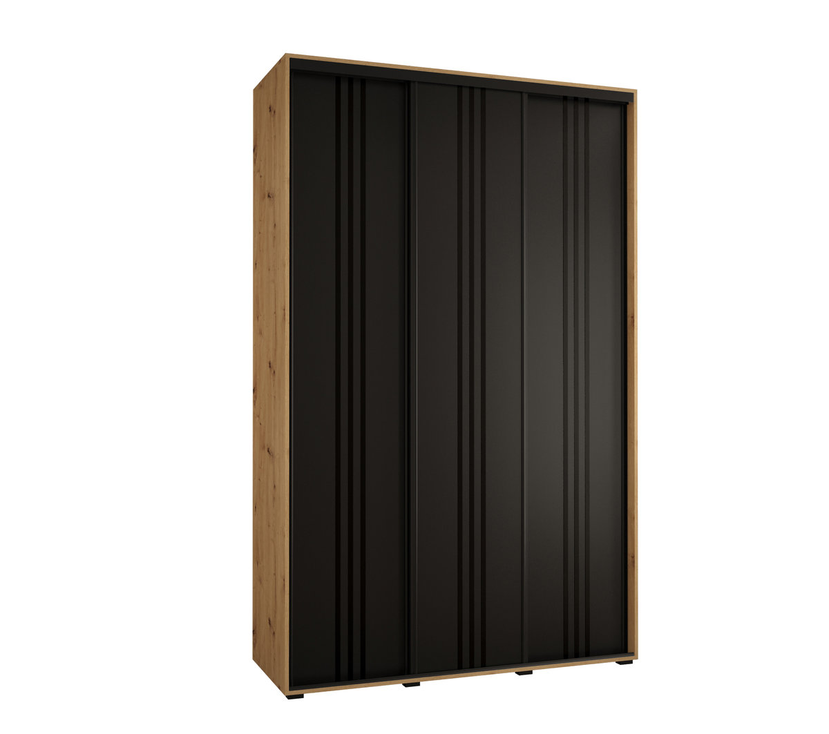 Szafa przesuwna wysoka Davos 6 160 gł. 45 artisan + czarny + czarny