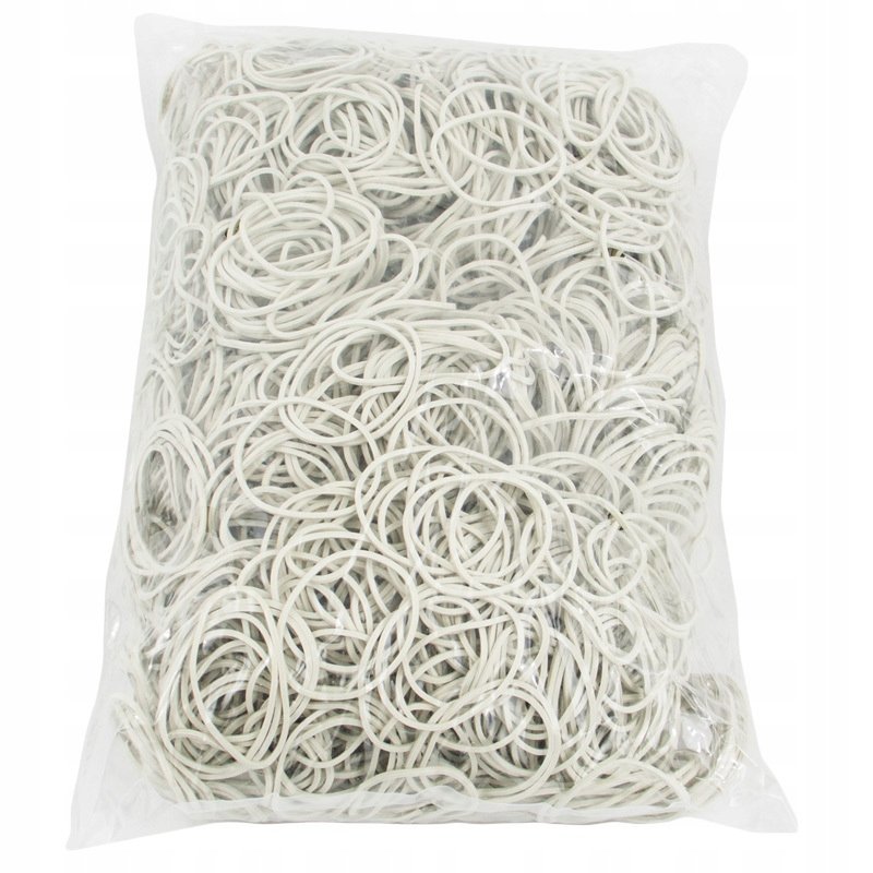 Gumki recepturki 1 KG MOCNE rozmiar 30MM BIAŁE